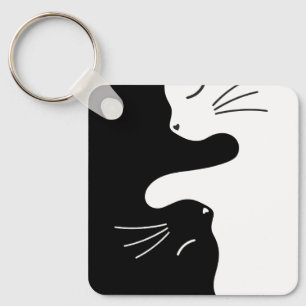 Tai Chi Kat Zen Meester Kitty Balans Sleutelhanger