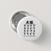Tai Chi kung fu(功夫) Ronde Button 3,2 Cm (Voorkant /achterkant)