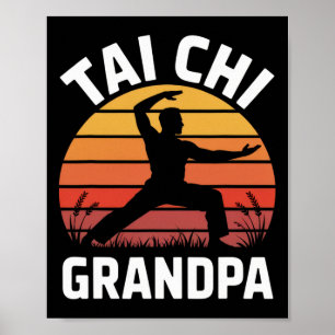 Tai Chi Opa Senioren Fitness Yoga Lance Gezondheid Poster