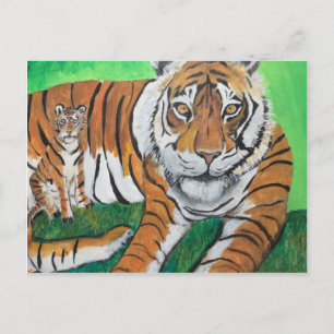 Tai Chi Qigong Tiger Iconic Insight PaintingDesign Briefkaart