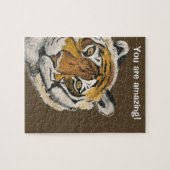Tai Chi Tiger Amazing Face Sjabloon Legpuzzel (Horizontaal)
