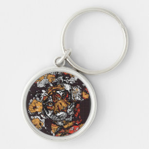 " Tai Chi Tiger Iconic Insight Golden Browns Sleutelhanger