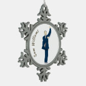 Tai Chi Tin Sneeuwvlok Ornament (Links)