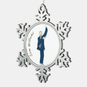 Tai Chi Tin Sneeuwvlok Ornament (Rechts)