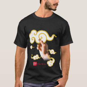 Tai Chi Wave Hands als wolken op lichtkleuren T-shirt