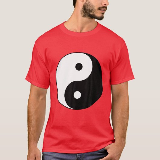 Tai Chi Yin Yang Symbol Hippie / Peace Balance Phi T-shirt (Voorkant)