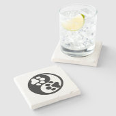 Taichi Paws Stenen Onderzetter (Zijkant)