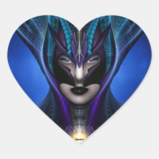 Taïdoushan Sai Shadow Blue Heart Stickers (Devant)