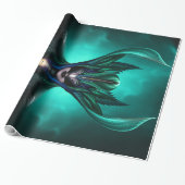 Taidushan Sai Shadow Blue Emerald Light Wrapping Cadeaupapier (Uitgerold)