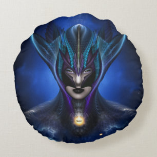 Taidushan Sai Shadow Blue Round Sierkussen Rond Kussen