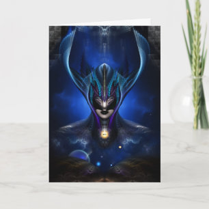 Taidushan Sai Shadow Blue Wenskaart Vrt Kaart