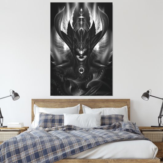 Taidushan Sai Talons of Time BlackSun Canvas Print (Insitu (Slaapkamer))