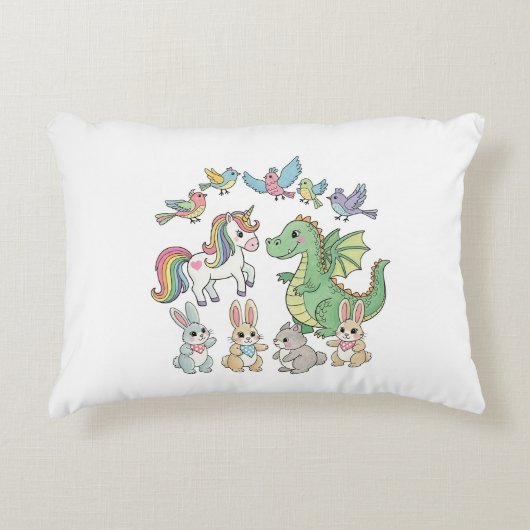 Taie de coussin pour enfants Animal Licorne Dragon (Devant)