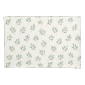 Taie d'oreiller à motif botanique Eucalyptus Boho (devant-gauche)