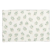 Taie d'oreiller à motif botanique Eucalyptus Boho (devant-Droit)