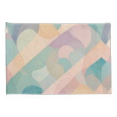 Taie d'oreiller abstraite en pastel doux avec form (Dos-Droit)
