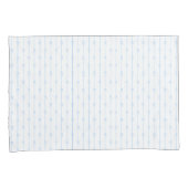 Taie d'oreiller Bleus Rubans et Rayures (devant-Droit)