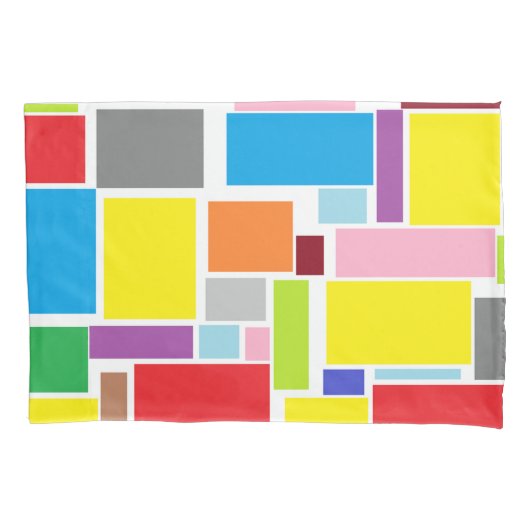 Taie d'oreiller Blocs Vibes Positives (devant)