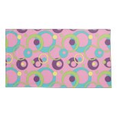 Taie d'oreiller Cercles Roses Funky (Dos)