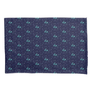 Taie d'oreiller Cerf Clair de Lune Bleu