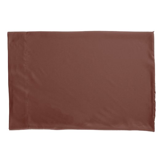 Taie d'oreiller couleur marron Hex 54160A (devant)