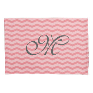 Taie d'oreiller de corail de monogramme de motif