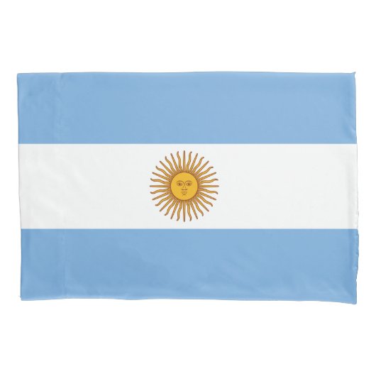 Taie d'oreiller de drapeau de l'Argentine (devant)
