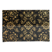 Taie d'oreiller de style luxueux motif noir jaune (devant-Droit)