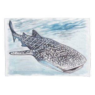 Taie d'oreiller d'illustration de requin de
