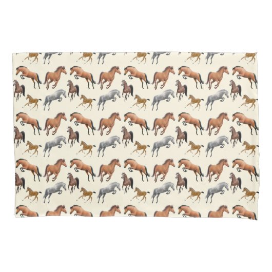 Taie d'oreiller équine de chevaux de pullover de (devant)