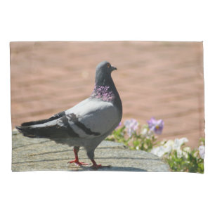 Taie d'oreiller faite sur commande de pigeon pour