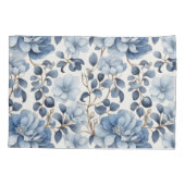 Taie d'oreiller florale Blue Bloom (Dos)