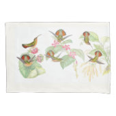 Taie d'oreiller florale de colibri de fleur (devant)
