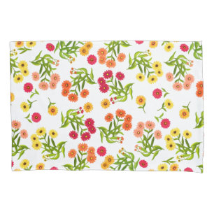 Taie d'oreiller florale de jardin d'été gai