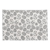 Taie d'oreiller florale élégante du motif | (Dos-Droit)