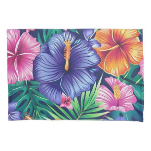 Taie d'oreiller florale tropicale lumineuse