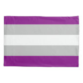 taie d'oreiller Gris-asexuelle de drapeau (Dos)