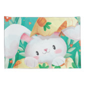 Taie d'oreiller mignonne de l'aquarelle | de lapin (Dos-Droit)