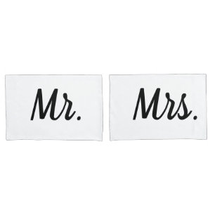 Taie d'oreiller Monsieur et Madame pour couple de
