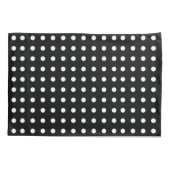 Taie d'oreiller noire et blanche de point de polka (Dos)