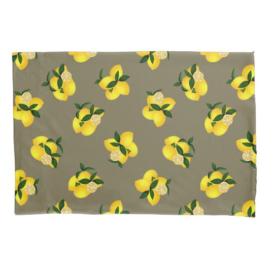 Taie d'oreiller Olive Citron (devant)