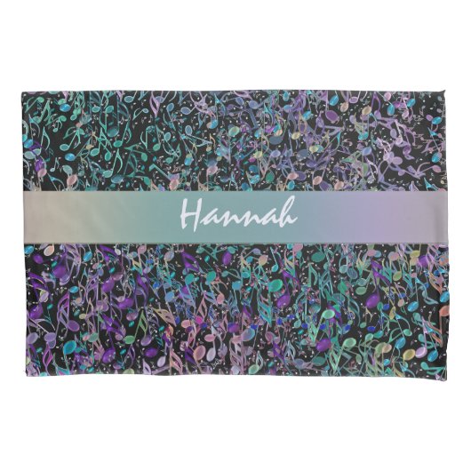 Taie d'oreiller personnalisée de note de musique (devant)