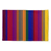 Taie d'oreiller rayée multicolore (Dos-gauche)