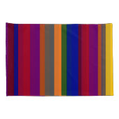 Taie d'oreiller rayée multicolore (Dos-Droit)