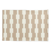 Taie d'oreiller Rayure Blanche et Beige (Dos)