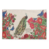 Taie d'oreiller rose de fleurs de papillon de (Dos)