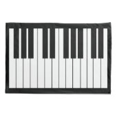 Taie d'oreiller simple de PIANO de BLACK/WHITE, (Dos)