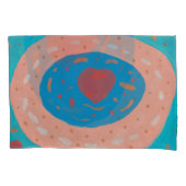 Taie d'oreiller simple Love Circles, taille standa (devant)