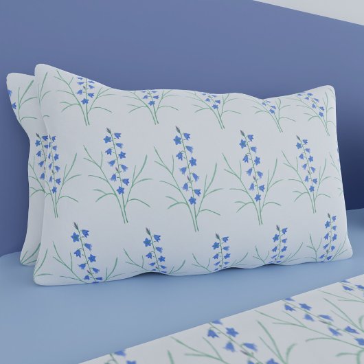 Taie d'oreiller standard blanche Bluebells