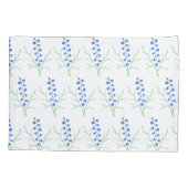 Taie d'oreiller standard blanche Bluebells (Dos)